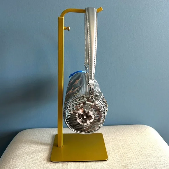 Louis Vuitton Special Edition Silver Sequin Papillon Bag - Picture 6 of 13